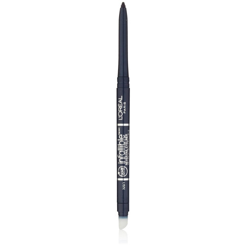 L'Oreal Paris Infallible Never Fail Pencil Eyeliner Navy with Built-In Sharpener, 0.008 Oz