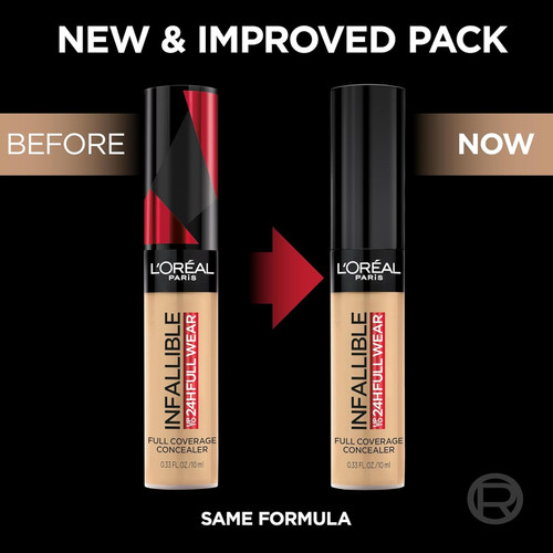 L'Oreal Paris Infallible Full Wear Concealer Eggshell Waterproof Full Coverage, 0.33 Oz