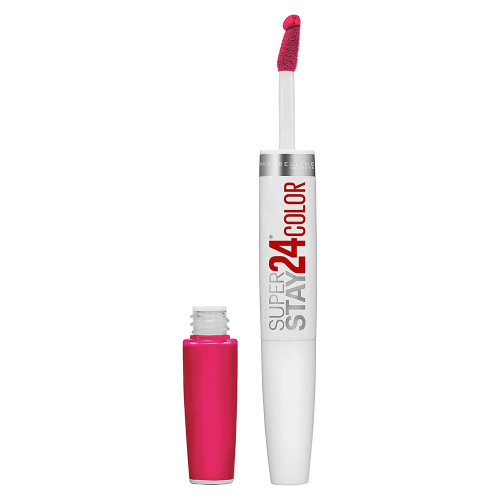 Maybelline Super Stay 24 2-Step Liquid Lipstick Crisp Magenta Longwear Makeup, 1 Kit