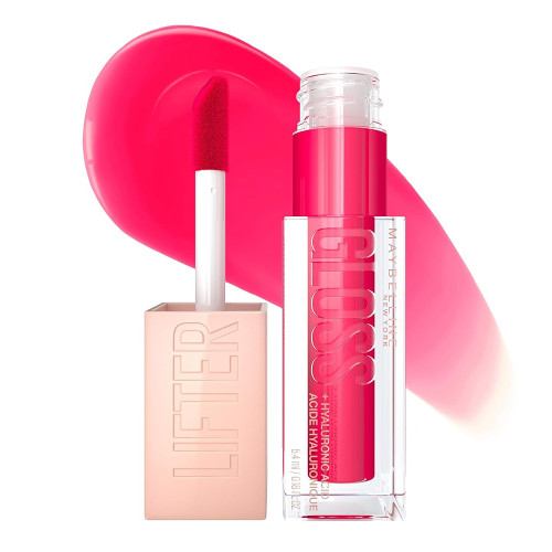 Maybelline Lifter Gloss Lip Gloss Bubblegum with Hyaluronic Acid, 0.18 oz