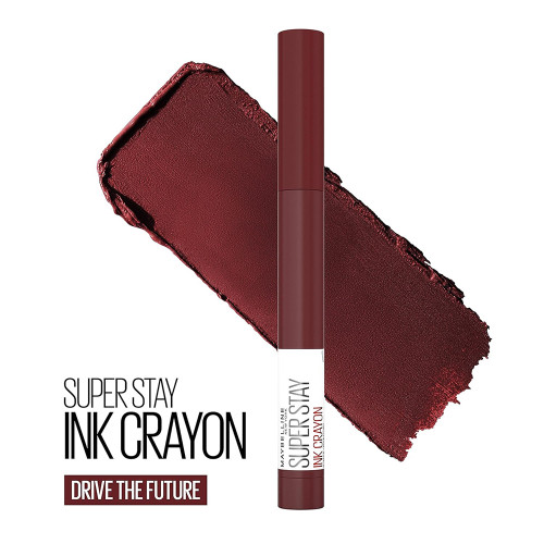 Maybelline SuperStay Ink Crayon Matte Lipstick Drive The Future, 0.04 oz