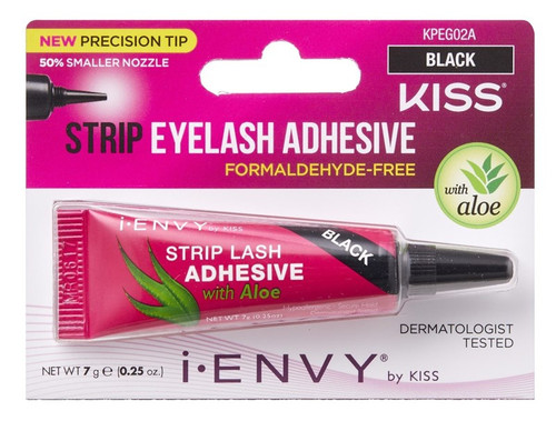 Kiss I Envy Eyelash Adhesive Strip W/Aloe Black 0.25Oz