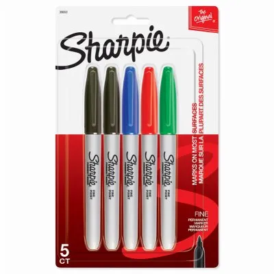 Sharpie Fine Point Permanent Marker, 5 Count