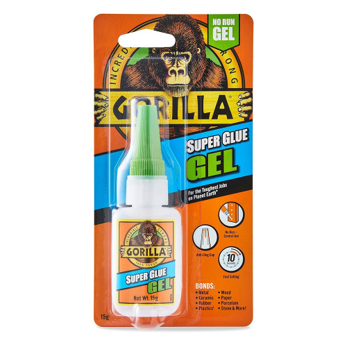Gorilla Super Glue for Instant Bond, Clear Fast-Drying Formula, 15 Gram