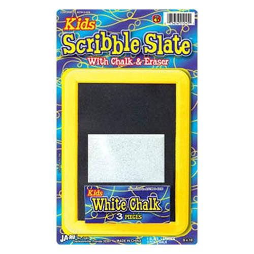 Ja-Ru Play Scribble Slate for Drawing Chalk Board, 3 Ea