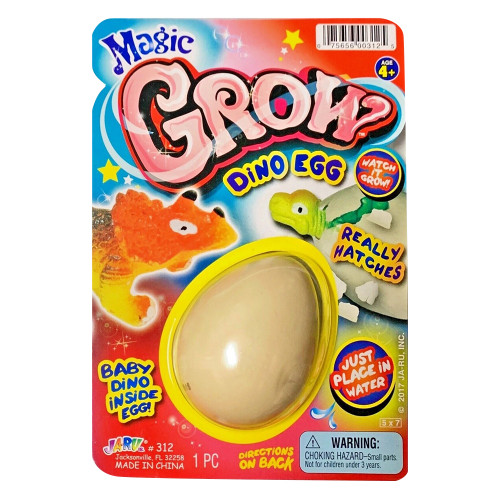 Ja-Ru Magic Grow Dino Egg for Science Fun Assorted, 1 Ea