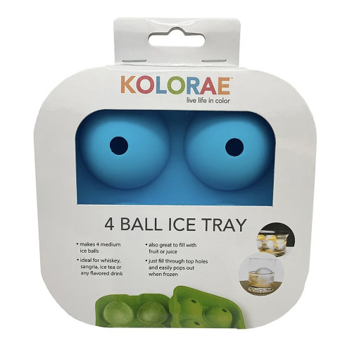 Kolorae Silicone 4 Ball Ice Tray for Drinks, 1 Ea