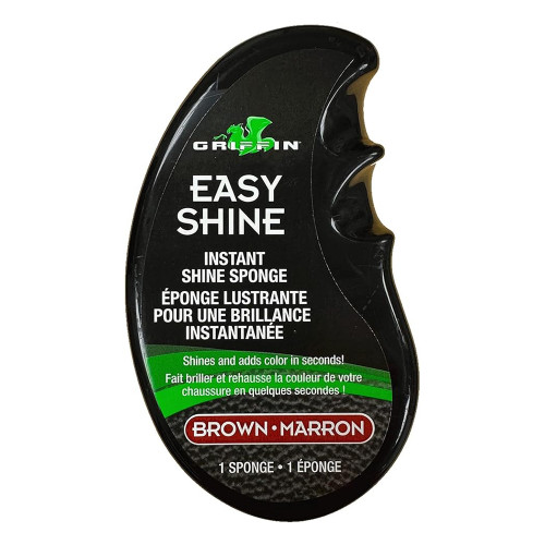 Easy Shine Sponge for Brown Polish, Applicator for Medium Leather, 1 Ea