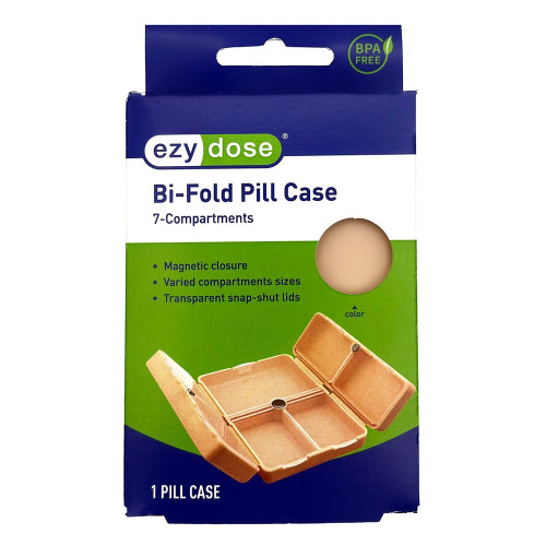 Ezy Dose Pill Organizer for Daily Use, Magnetic Bi-Fold Assorted, 1 Ea