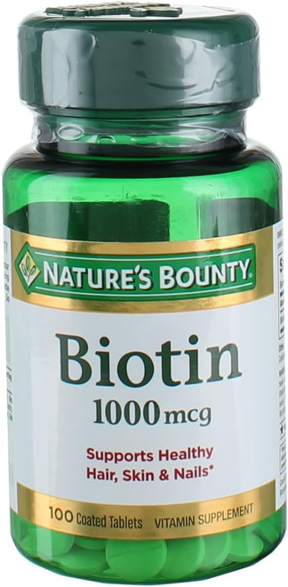 Nature's Bounty, Biotin, 1,000 mcg, 100 Coated Tablets