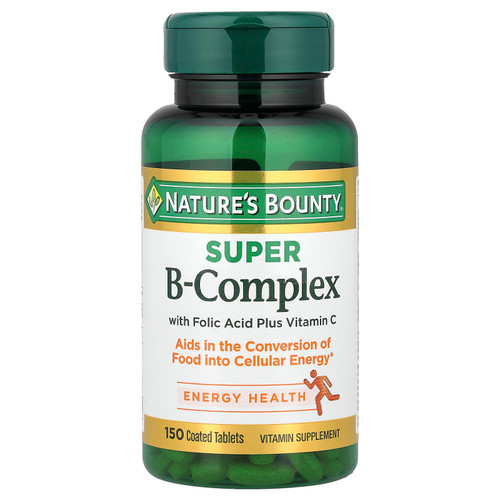 Nature's Bounty  B-Complex with Folic Acid Plus Vitamin C, 150 Coated Tablets