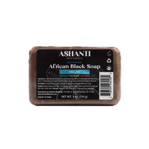 ASHANTI NATURALS African Black Soap Argan 4oz