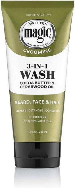 Magic Grooming Beard 3 in 1 Beard, face and Hair Wash 6.8oz