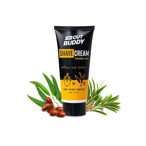 The Cut Buddy Shaving Cream for Coarse & Curly Hair 6oz