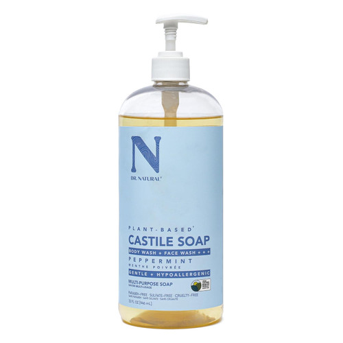 Dr. Natural Castile Liquid Soap, Peppermint, 32 oz