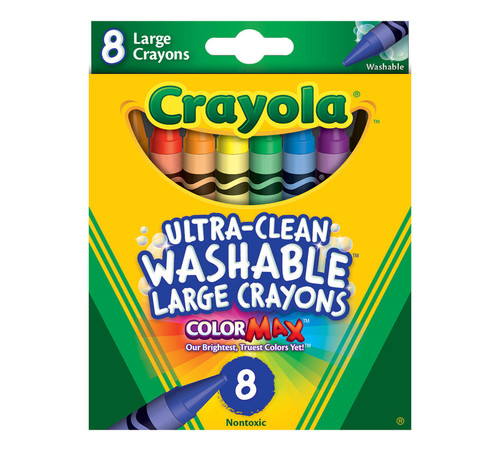 Crayola Large Washable Crayons, 8 count