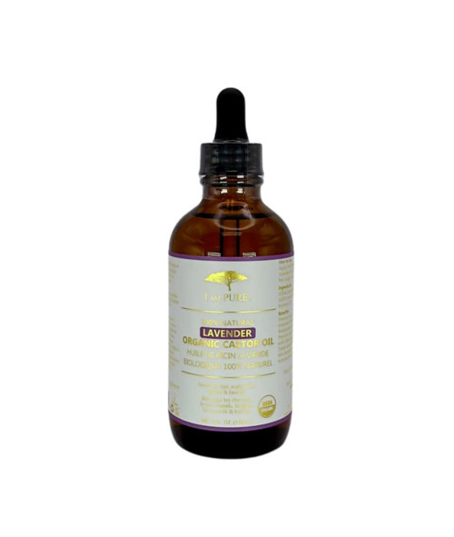I Am Pure 100% Natural Organic Castor Oil Lavender 4Oz