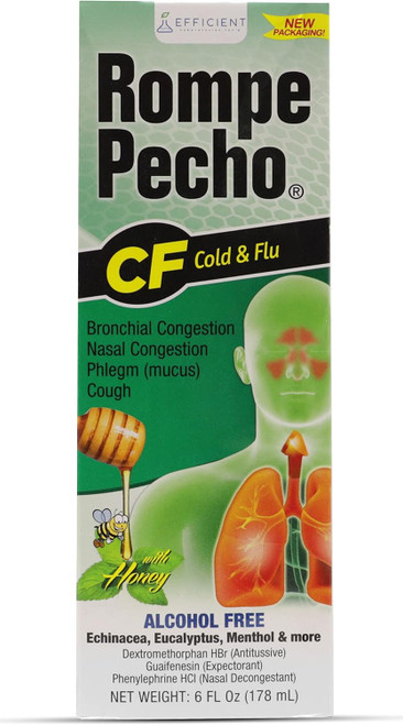 ROMPE PECHO Cold and Flu Syrup CF 6oz