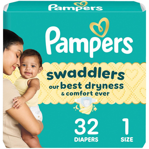 Pampers Swaddlers Size 1,Jumbo 32 Count
