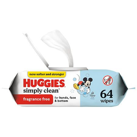 Huggies Simply Clean Wipes, 64 Wipes