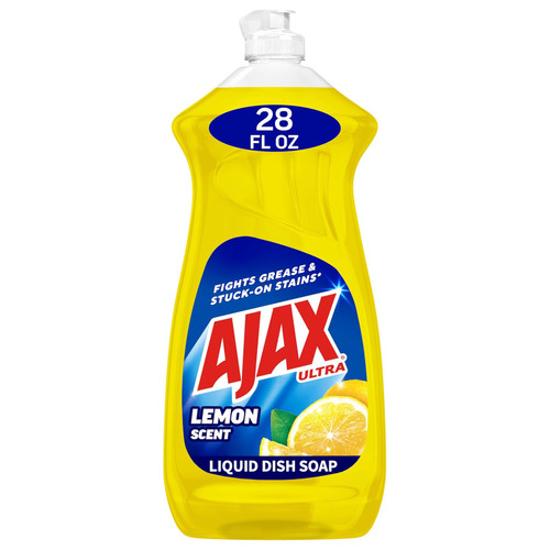 Ajax Dishwashing Liquid, Super Degreaser, Lemon, 28 Oz