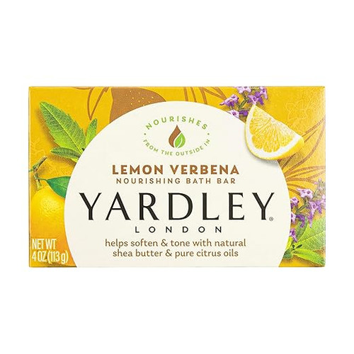 Yardley Lemon Verbena With Shea Butter Bar Soap, 4.25 Oz