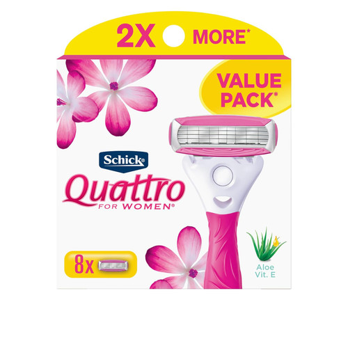 Schick Quattro Women Razor Refill, 8 Count