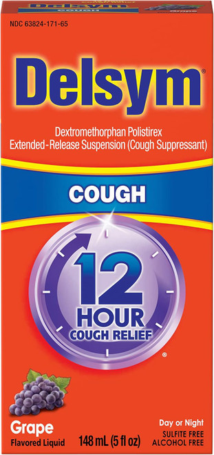 Delsym Cough Adults, Grape Flavor, 5 Fl Oz