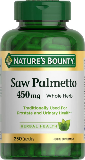 Nature's Bounty Saw Palmetto Capsules 450 mg, 250 Count