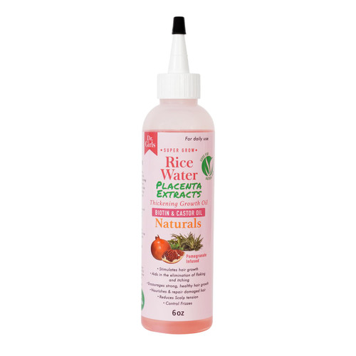 Rice Water Thickening Growth Placenta Extracts Oil 6oz