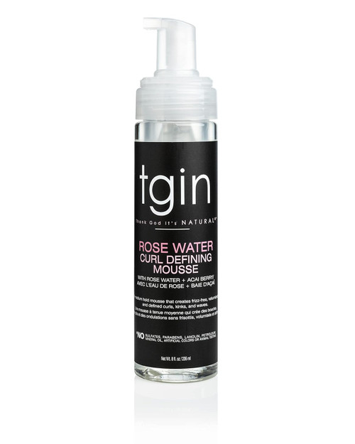 tgin Rose Water Defining Mousse for Natural hair 8oz