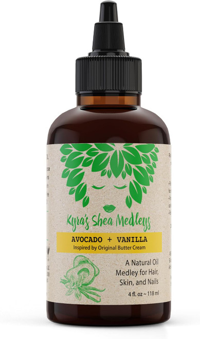 Kyra's Shea Medleys Multiuse Oil Medley for Hair, Skin, and Nails, Avocado Vanilla, 4 oz