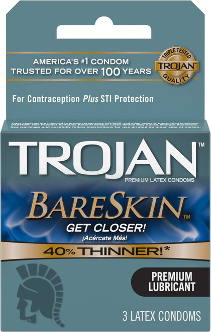TROJAN BareSkin Sensitivity Condoms, 3 count