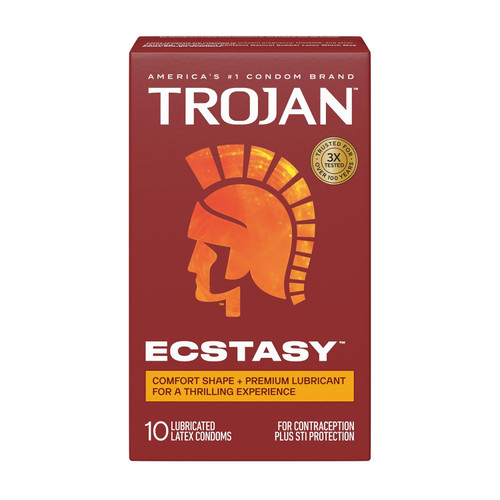 Trojan Stimulations Ecstasy Ultrasmooth Lubricated 10 count