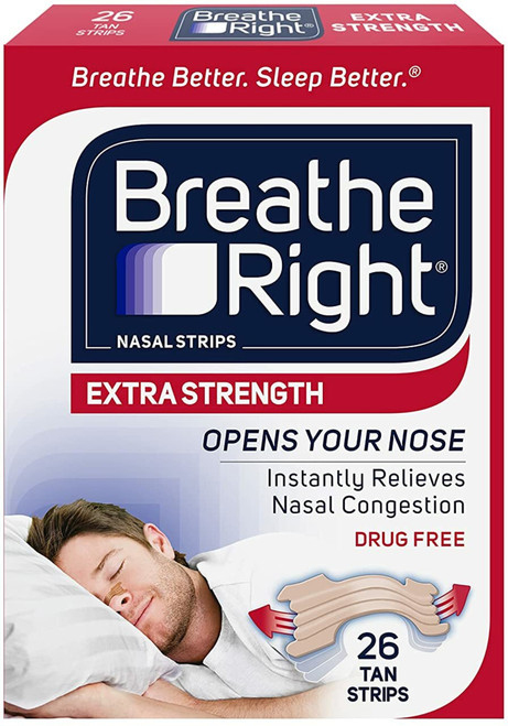 Breathe Right Tan Nasal Strips, 26 Count