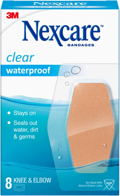 Nexcare Waterproof Bandage, Knee and Elbow, 8count