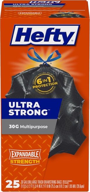 Hefty Ultra Strong Trash Bags,  30 Gallon, 25count