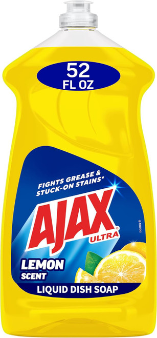 Ajax Liquid Dish Soap, Lemon, 52oz