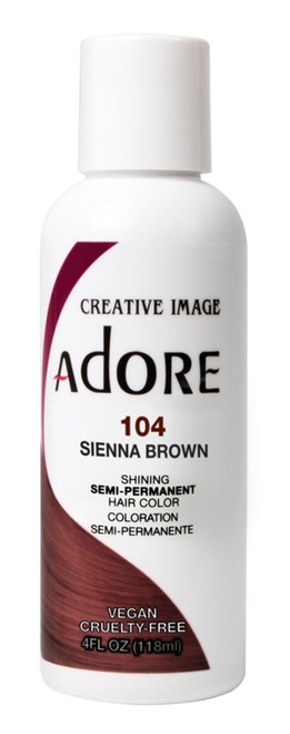 Adore Semi-Permanent Haircolor 104 Sienna Brown 4Oz