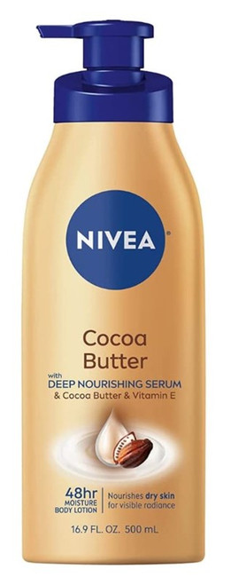 Nivea Lotion Cocoa Butter 16.9Oz Pump Nourishes Dry Skin