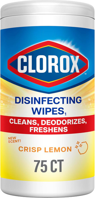Clorox  Wipes, Bleach Free, Crisp Lemon, 75count