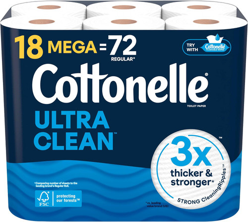 Cottonelle Ultra Clean, 18 Mega Rolls