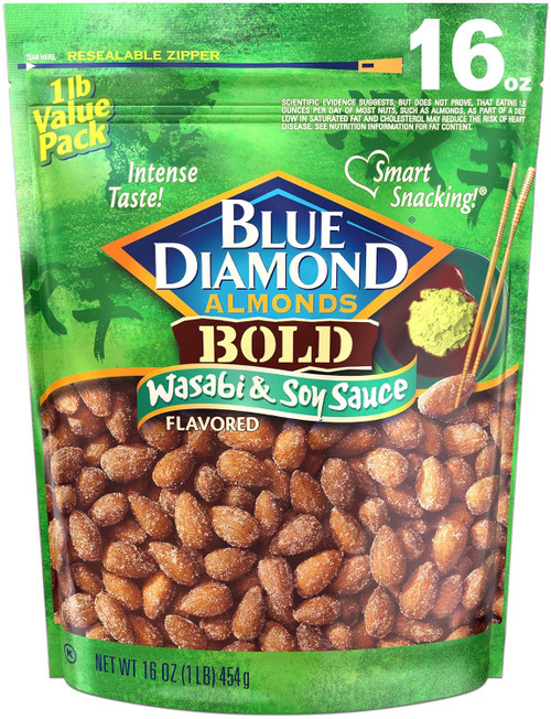 Blue Diamond Almonds Wasabi & Soy Sauce, 16oz