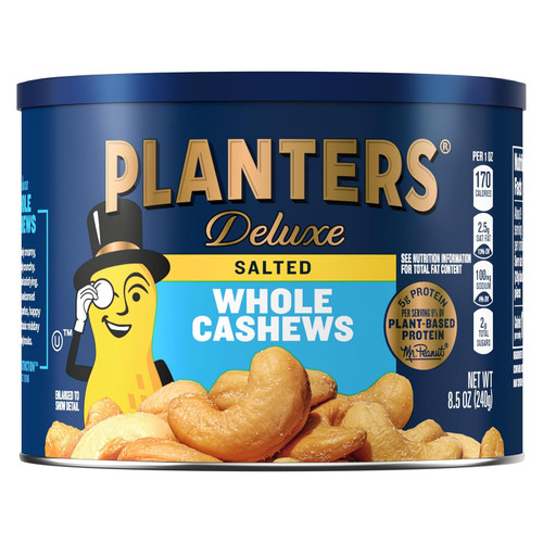 Planters Deluxe Salted Whole Cashews, 8.5oz
