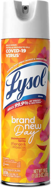 Lysol Disinfecting and Deodorizing, Mango & Hibiscus Scent, 19oz