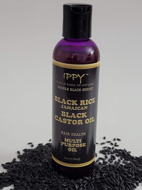 IPPY Beauty Black Rice Jamaican Black Castor Oil MULTI PURPOSE OIL, 4 oz