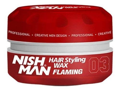 NISHMAN Hair Styling Wax 03 Flaming, 5 oz