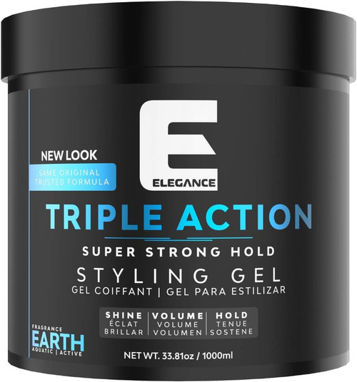 Elegance Triple Action Hair Gel, 33.8 OZ
