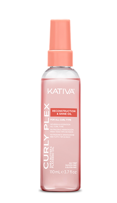 Kativa Curly Plex Reconstruction & Shine Oil, 3.7 oz