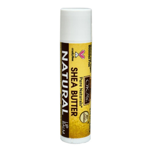 OKAY Pure Naturals Shea Butter Natural Lip Balmr, 0.15 oz